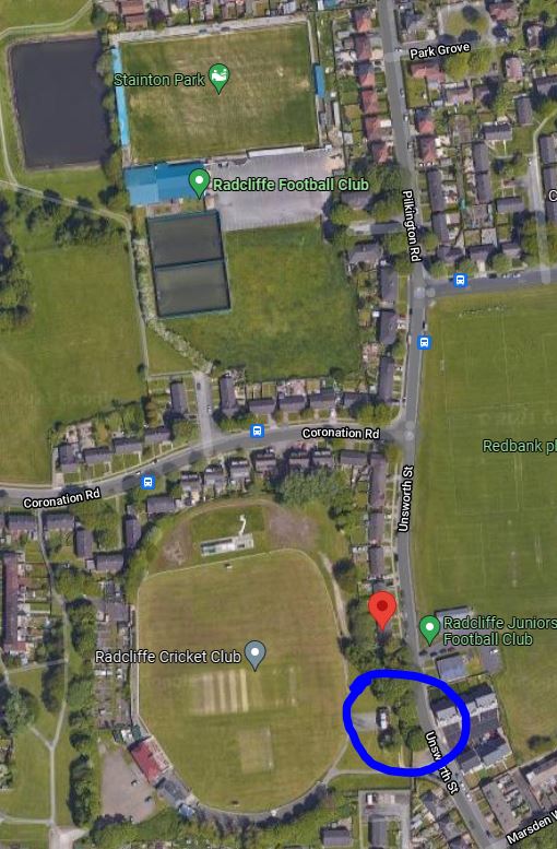 Cricket Club parking entrance