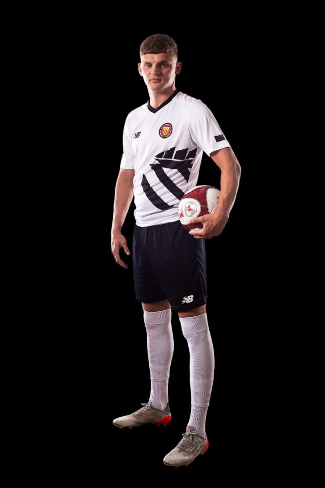 Regan Linney in our new away shirt